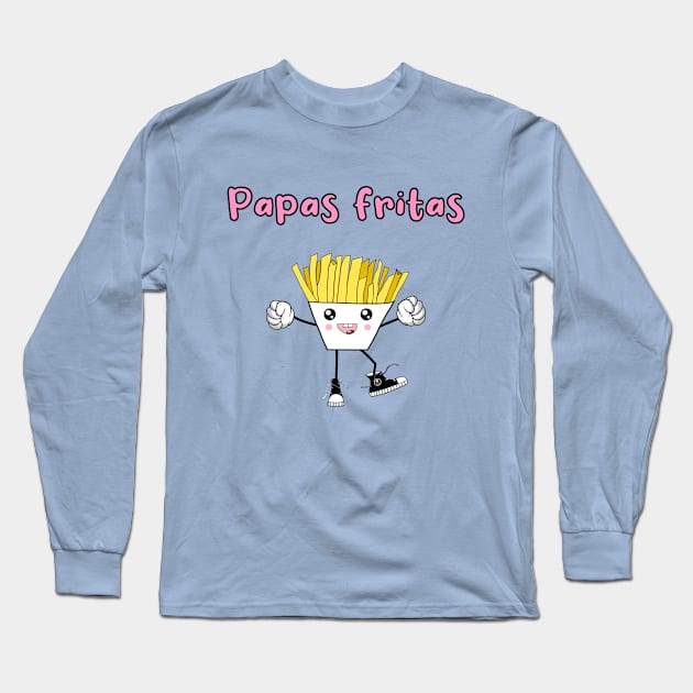 Papas Fritas - Comic Long Sleeve T-Shirt by Meine Zwergenkinder